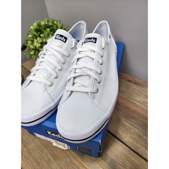 Keds Women’s White Canvas Shoes, Dream Foam, Size 10 - Picture 2 of 11